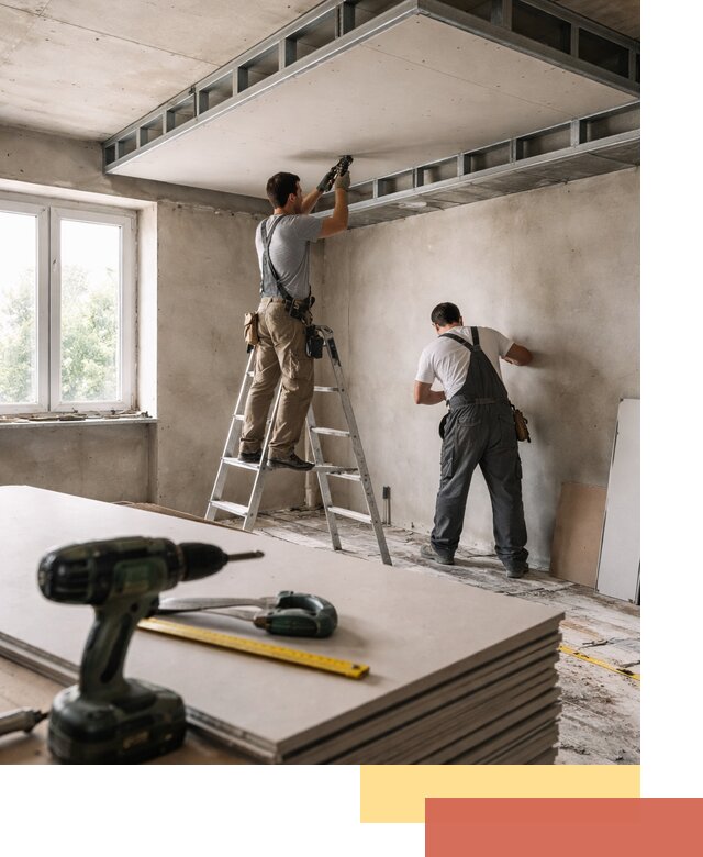 Двухуровневый потолок из гипсокартона в Шебекино