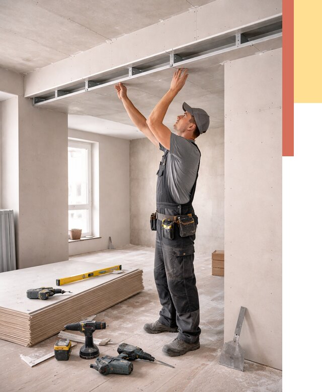 Потолок из гипсокартона с нишей в Шебекино от 1273 руб. под ключ | ОТДЕЛОЧНИК-Шбк