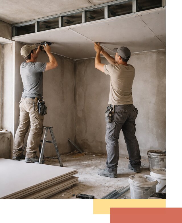 Короб из гипсокартона на потолке под ключ в Шебекино