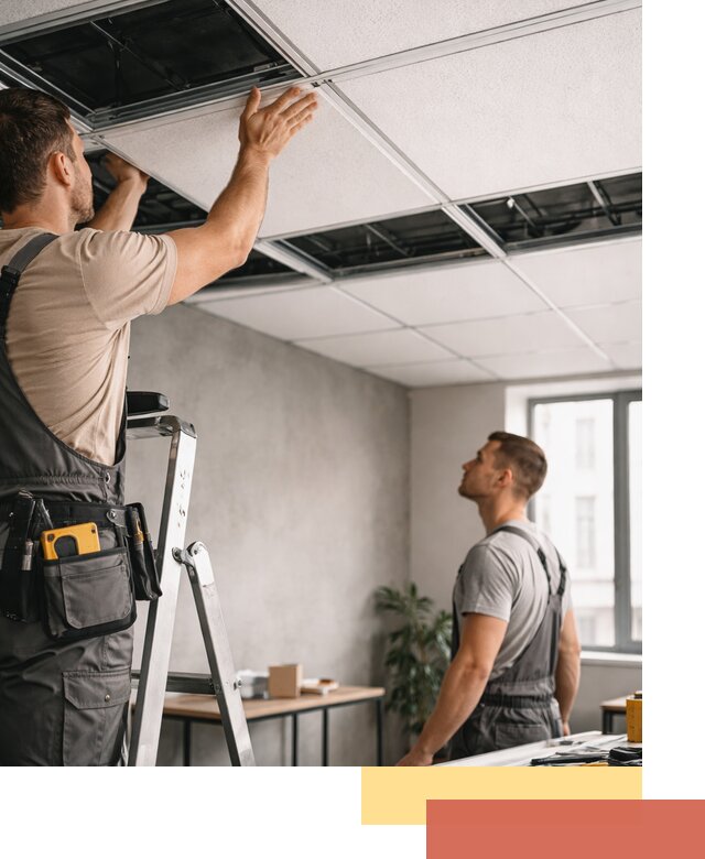 Монтаж потолочной плитки в Шебекино качественно и в срок