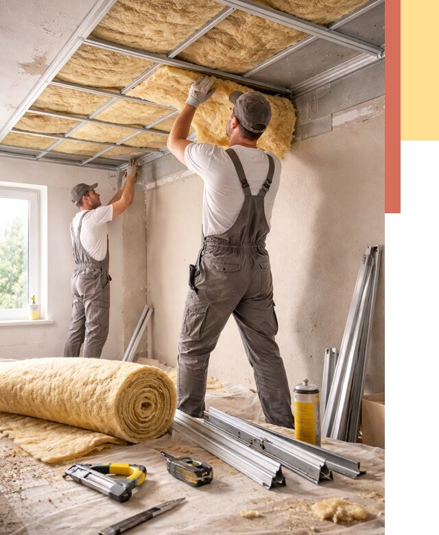 Утепление потолка в Шебекино от 7330 руб/м2 — недорого, быстро, под ключ | ОТДЕЛОЧНИК-Шбк