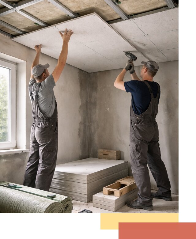 Шумоизоляция потолка панелями ЗИПС в Шебекино